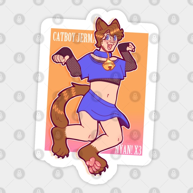 Catboy Jerma Sticker by catboymalewife